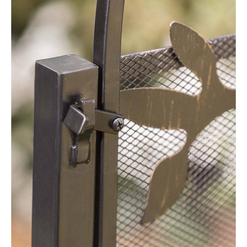Plow & Hearth - Arched Metal Weather-Resistant Garden Gate with Symbolic Tree of Life Design, 4 of 7