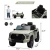 Electric Car for Kids, Licensed Toyota Tundra 12V Electric Truck, Off-Road Kids Pickup Car w/Remote - 3 of 4