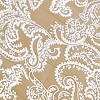 Collections Etc White Paisley Design Scalloped Edge Quilt - image 3 of 3