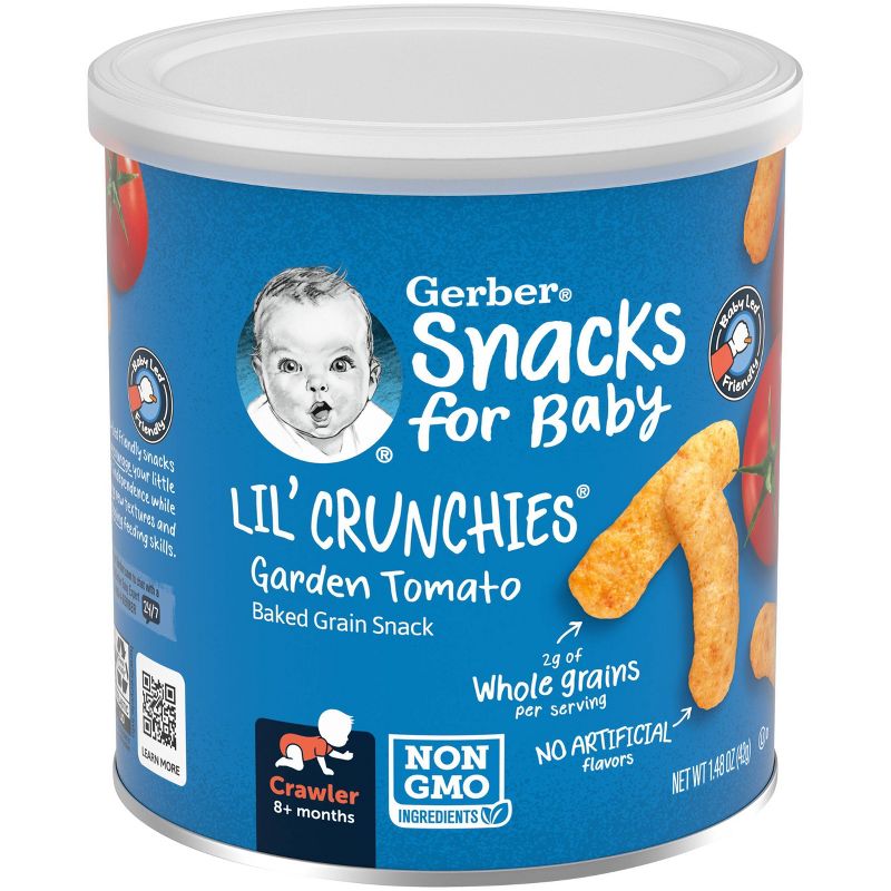Gerber Lil&#39; Crunchies Garden Tomato Baked Corn Baby Snacks - 1.48oz, 3 of 10