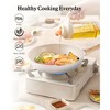 SKONYON Premium 12-Piece 3-Layer Nonstick Die-Cast Cookware Set with Glass Lids and Wood-Handle - 3 of 4