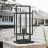 Possini Euro Design Possini Euro Jericho 17" High Textured Black Outdoor Pier Mount Light - 2 of 4