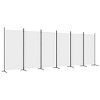 vidaXL Fabric Room Divider - 6-Panel White Screen with Easy Foldable Design for Space Flexibility and Privacy - 2 of 4