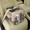 Richell: Double Door Carrier: Small Brown - Pet Transporter, Small Cats & Dogs Up to 11lbs, Attach to Car Seat Belts, Clear Top Door, Front Entry Gate - image 4 of 4