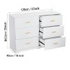 Elegant Modern Retro 6-Drawer Chest with Metal Handles - Stylish Storage for Bedroom and Living Room - 2 of 4