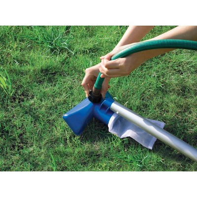 Blue and Silver Aluminum Pool Cleaning Kit with Telescoping Pole