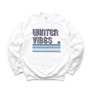 Simply Sage Market Women's Graphic Sweatshirt Winter Vibes Stripes - 1 of 3