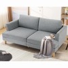 Gericco 65" Deep Seat Loveseat Sofa, Mid Century Modern Couches for Living Room, Small Couches for Small Spaces Couches with Wooden Legs - 3 of 4