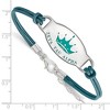 Black Bow Jewelry Sterling Silver Zeta Tau Alpha Greek Life Strand Bracelet 7 Inch - 2 of 3