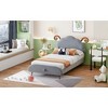 Okak Platform Bed Frame with Upholstered Sheep-Shaped Headboard for Kids Noise-Free Bed Strong Wood Slats Easy Assembly - 3 of 4