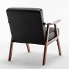 FONTOI Living Room Accent Upholstery Oversized Arm Chairs Classic Mid-Century Modern Comfy Single Sofa Chair, Black 30.31"* 26.37"*31.88" - 4 of 4