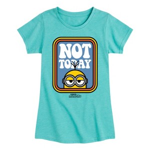 Girls' - Despicable Me Minions - Not Today Fitted Short Sleeve Graphic T-Shirt - 1 of 4