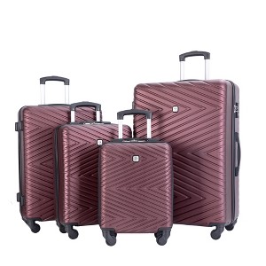 Whisen 4-Piece Set(16/20/24/28 in.) Luggage Sets ABS Lightweight Suitcase with TSA Lock and Rotating Wheels - 1 of 4