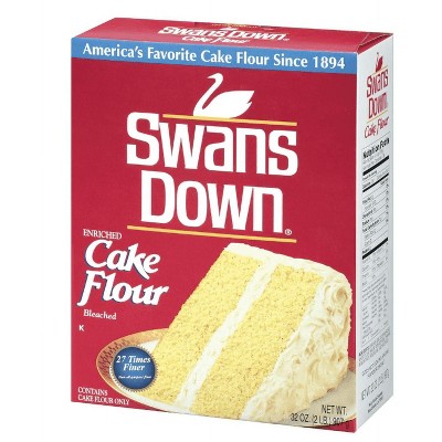 Swans Down Cake Flour, Enriched and Bleached, 32 oz Box (Pack of 4)