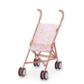 LullaBaby Doll Stroller Fold-Up Accessory - Gold Star Print