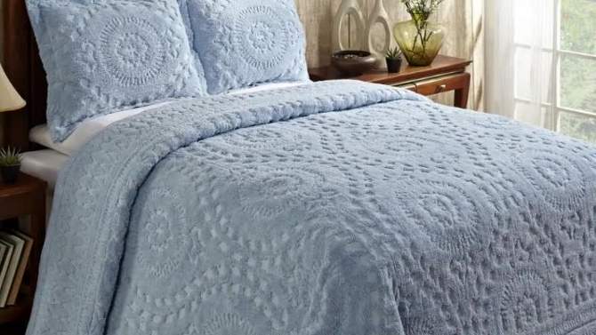 Rio Collection 100% Cotton Tufted Unique Luxurious Floral Design Bedspread - Better Trends, 2 of 5, play video