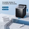 ZAFRO Countertop Ice Maker with Handle, 8 Bullet Ice Ready in 6 Mins, Self-Cleaning Portable Ice Machine with Basket and Scoop, Black - 2 of 4