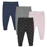 Gerber Baby Girls Active Pants, 4-pack