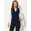 Allegra K Women's Lapel Collar Dressy Versatile Racerback Waistcoat Suit  Vest : Target