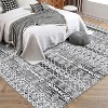 Boho Geometric Rug, Machine Washable and Non-Slip, Ideal Neutral Carpet for Farmhouse & Modern Living, Dining, and Bedroom Areas, 4'x6', Gray - 3 of 4