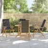 vidaXL Garden Reclining Chair Set of 4 Dark grey - 2 of 4