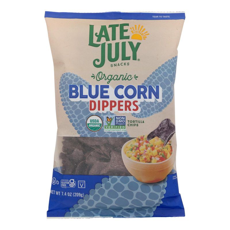 Late July Snacks Blue Corn Dippers Tortilla Chips - Case of 9/7.4 oz, 2 of 7