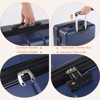 Syemin Luggage, 3-Piece Luggage Set, with Dual Spinner Wheels and TSA Lock, Hard Shell for Business, Vacation, Travel, Blue, 18"*12"*29.5" - 3 of 3