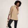 Lands' End Women's Long Sleeve Waffle Cowl Neck Tunic - 4 of 4