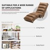 Gulches Linen Massage Chaise Lounge Ergonomic Tufted High Density Foam Side Storage Pocket Easy Assembly For Office Living Room Bedroom Brown - 4 of 4