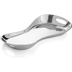 Nambe Morphik Handled Metal Alloy Tray, Large Serving Platter Can Be Heated or Chilled - 1 of 4