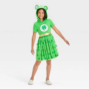 Girls' Lucky Care Bears Dress - Green