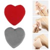 Unique Bargains Soft Heart Shape Puff Loose Powder Blender Beauty Makeup Tool Short Plush 4 Pcs - 3 of 4