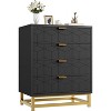 Dresser for Bedroom, 4 Drawer Dresser with Metal Legs, Wood Dressers Chest Organizer with Wide Storage, Modern Chest of Drawers - 2 of 4