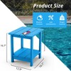 Arceso Adirondack Outdoor Side Table, 2-Tier HDPS Patio End Table Weather Resistant, Morden Side Table for Patio, Pool, Porch - 4 of 4