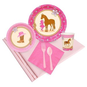 24ct Western Cowgirl Pink Party Pack, Size: 24 Guest Pk