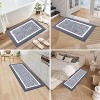 Attop Bathroom Rug Mat Set 3 Piece, Microfiber Shaggy Bath Set, Non-Slip Ultra Soft Carpet Mats, Absorbent with U-Shaped Toilet for Bathroom - 3 of 4