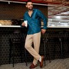 Campus Sutra Men Men's Aegean Blue Curly-Creased Shirt - 3 of 3