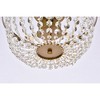Elegant Lighting Cora 3 - Light Flush Mount in  Brass - 4 of 4