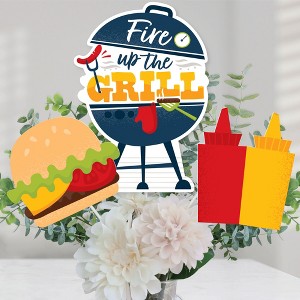 Big Dot of Happiness Fire Up the Grill - Summer BBQ Picnic Party Centerpiece Sticks - Table Toppers - Set of 15 - 1 of 4