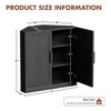 31 in. Tall Wood Grain Corner Storage Cabinet in Natural Wood Color, Storage Organizer with Adjustable Shelves for Bedroom Living/Dinning Room - 4 of 4