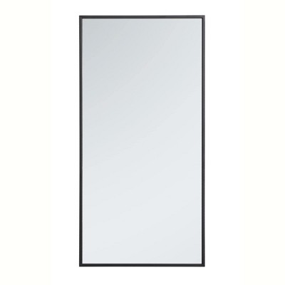 Elegant Lighting Metal frame rectangle mirror 18 inch in Black