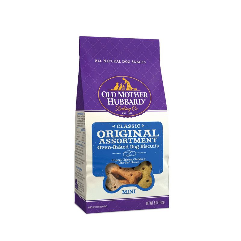 Old Mother Hubbard by Wellness Classic Crunchy Extra Original Assortment Biscuits Mini Oven Baked with Chicken, Apple, Cheese and Carrot Dog Treats, 1 of 10