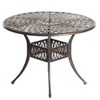 Gardenised Indoor and Outdoor Bronze Dinning Table Bistro Patio Cast Aluminum. - 2 of 4