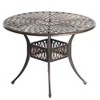 Gardenised Indoor and Outdoor Bronze Dinning Table Bistro Patio Cast Aluminum. - image 2 of 4