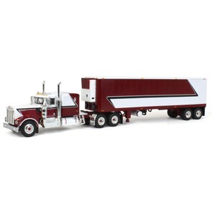 First Gear DCP 1/64 Legendary Red & White Kenworth W900A w/ 40ft Vintage Reefer Trailer 60-1687 - 1 of 4