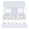 Whisen Full Size Wood House Bed With Twin Size Trundle, Wooden Daybed - 4 of 4