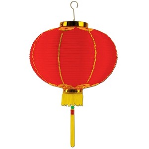 Beistle 16" Good Luck Lantern With Tassel Red/Gold 50678-16 - 1 of 1