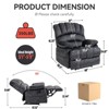 ChicFurnit Living Room Chair Arm Chair Accent Chair Manual Recliner Oversized Plush Comfort Seating Chair for Living Room, 38.5"*41"*42" - 3 of 4