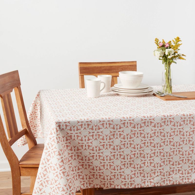 Cotton Stamp Tablecloth Pink - Threshold™, 2 of 4