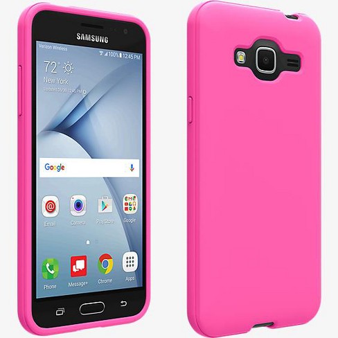 Verizon Matte Silicone Case For Samsung Galaxy J3 V Pink Target